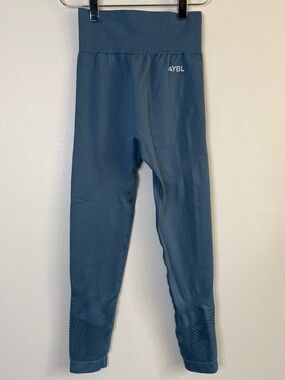 AYBL Seamless Leggings XS Blue Sculpt High Waisted Gym Workout
